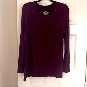 Torrid super soft knit long sleeve, tie sleeve detail.